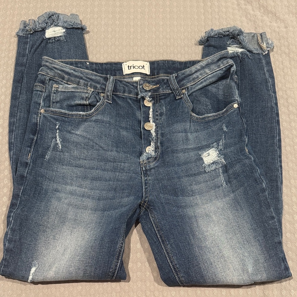 Tricot Distressed Skinny Jeans